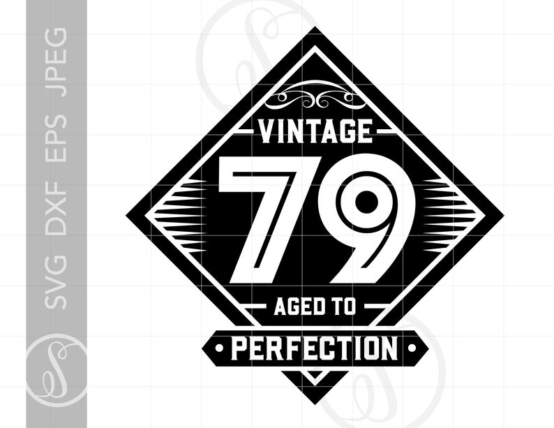 Download 1979 Birthday SVG Vintage 79 SVG Clipart Vintage 79 Cut | Etsy