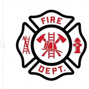 Fire Dept Svg | Firefighter Svg | Maltese Cross Svg | Fireman Svg | Fire department Svg | Fire Fighter Svg Cricut Silhouette Clipart SC2784