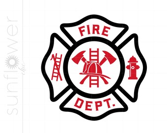 Fire Dept Svg | Firefighter Svg | Maltese Cross Svg | Fireman Svg | Fire department Svg | Fire Fighter Svg Cricut Silhouette Clipart SC2784