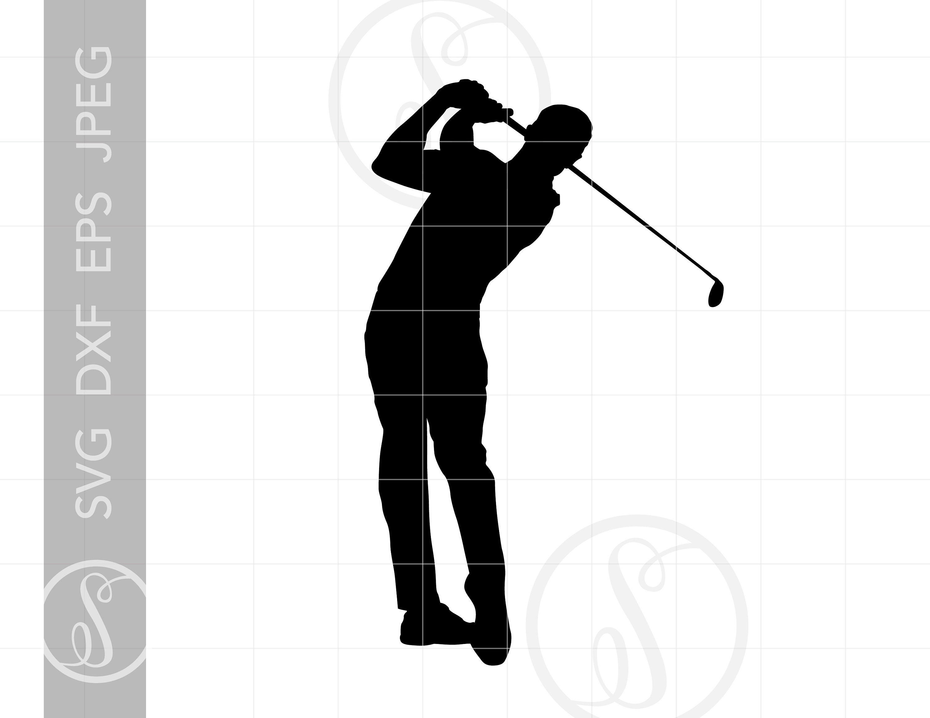 Golfer SVG Golfer Clipart Golfer Silhouette Cut File | Etsy