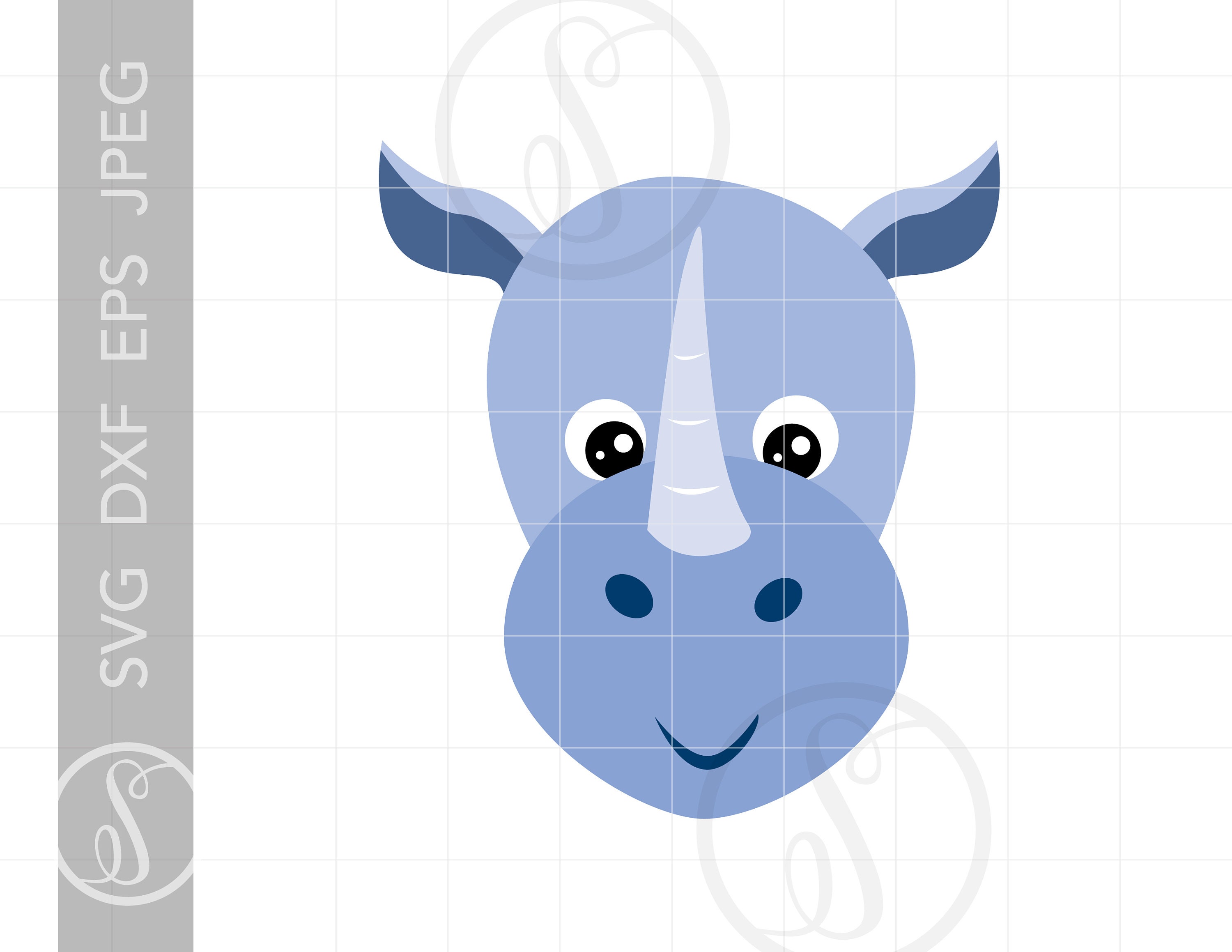 Download Rhino Svg Rhino Clipart Rhino Cut File For Cricut Baby Etsy