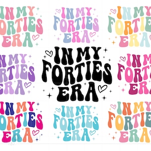Paquete de Svg de la era de los cuarenta, letras geniales, Svg, Png, Dxf, Cricut, silueta, sublimación, descarga instantánea, SC3273
