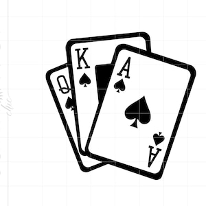 Playing Cards SVG Download, Ace of Spades Svg, Playing Cards Cut File for Cricut Silhouette, Poker Cards Svg Jpg Pdf Png Dxf Download SC2271