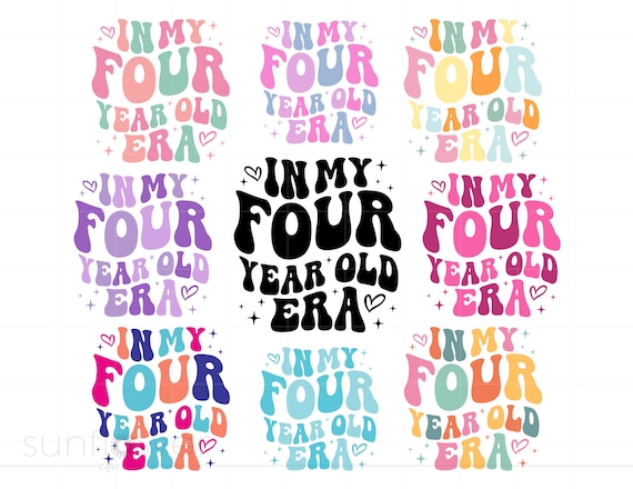 In My Four Year Old Era Svg Bundle, Toddler Birthday Shirt