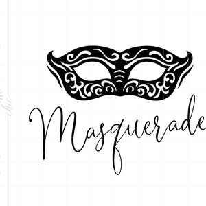 Masquerade SVG | Masquerade Party Svg | Masquerade Party Sign Svg Printable Cricut Silhouette | Masquerade Downloads SC2566
