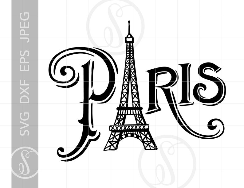 Download PARIS Shirt Art Svg Cut Files Clipart Downloads Paris Svg | Etsy