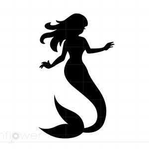 Meerjungfrau SVG Clipart, Meerjungfrau-Svg Jpg Png Dxf Cricut Silhouette geschnitten Datei, Instant Download SC1203