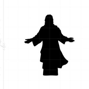 Jesus SVG | Jesus Clipart | Jesus Silhouette Cut File | Vector Jesus Svg Jpg Eps Pdf Png Dxf Downloads SC1119