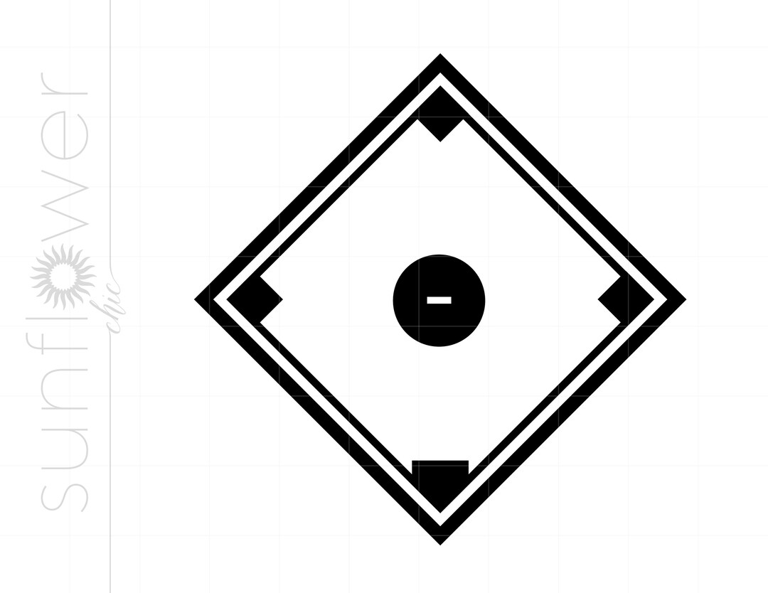 Baseball Diamond SVG Clipart Baseball Diamond Silhouette Cut File