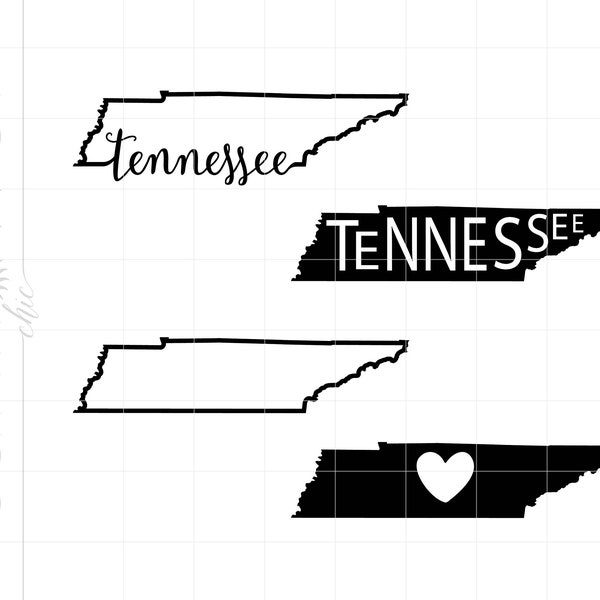 Tennessee SVG Bundle | Tennessee Outline Svg File | Tennessee Silhouette Cut File | Tennessee Cricut Svg Jpg Pdf Png Dxf Download SC2268