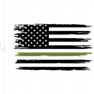 Green Line American Flag Svg | Military Flag Svg Cut Files | Distressed American Flag | American Flag T Shirt Cricut Silhouette SC2503