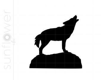 Coyote SVG / Coyote Clipart / Coyote Silhouette Cut File / Full Body Coyote Svg Jpg Eps Pdf png / Coyote Cut File Scarica SC1837