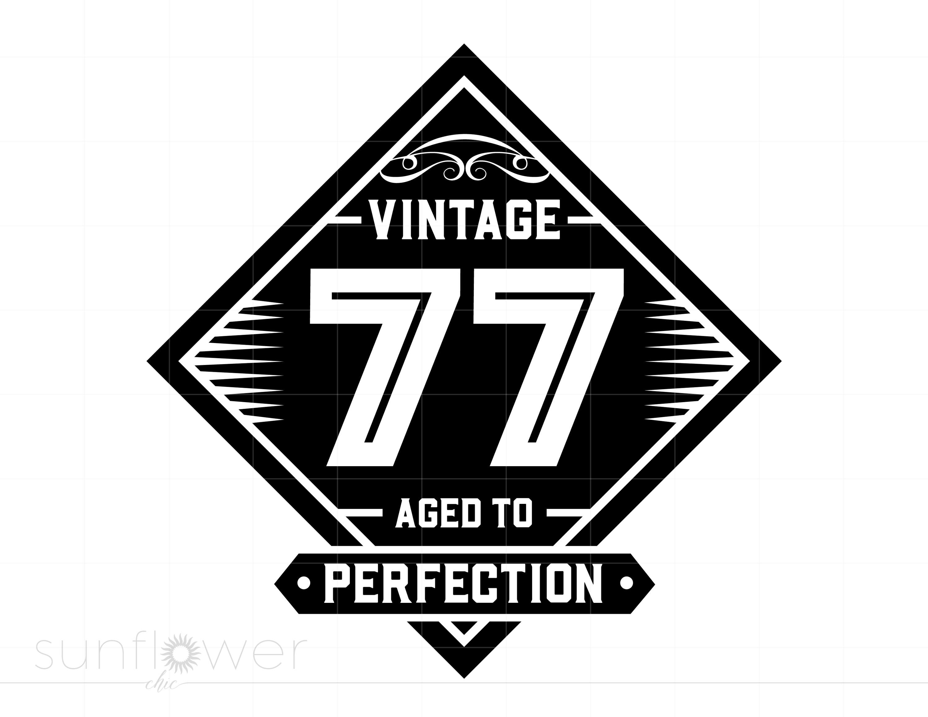 Vintage 77 SVG Clipart | Vintage 77 Cut File for Cricut | Vintage 77 ...