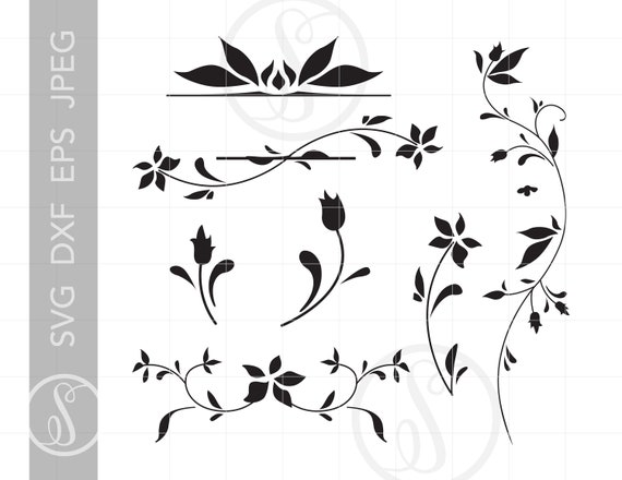 Floral Svg Dxf Eps Jpeg Filigree Svg Cut File Clipart Etsy