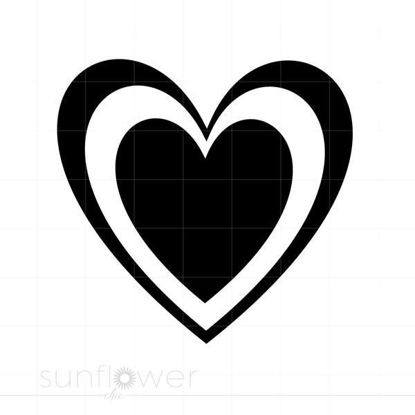 Double Heart Svg - Etsy