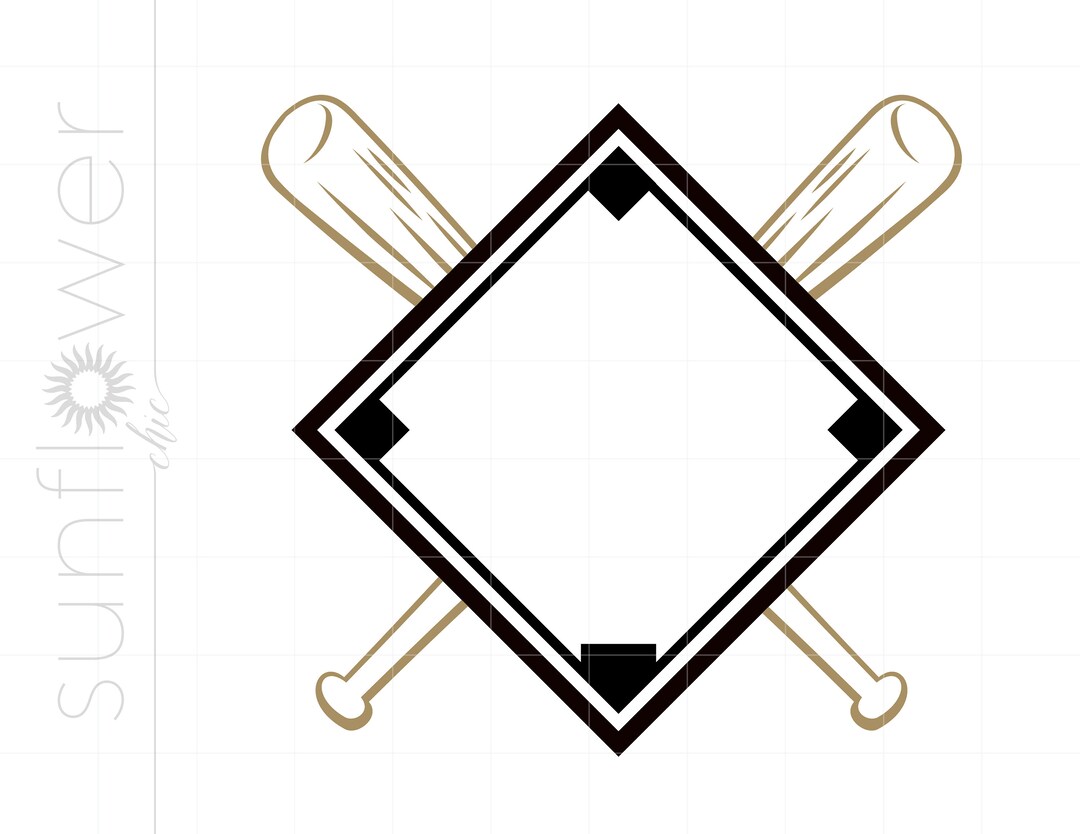 Baseball Svg Baseball Bat Frame Svg Silhouette Cut File Baseball