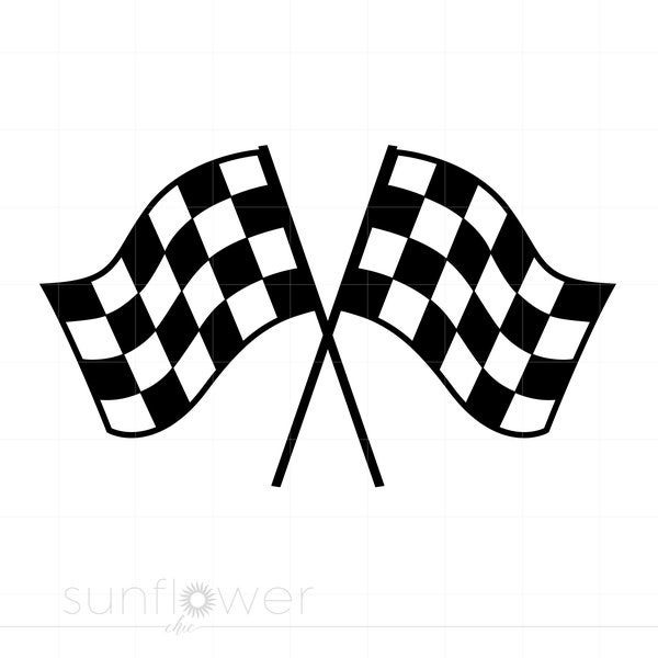 Checkered Flags SVG Download | Racing Flags Clipart | Checkered Flags Silhouette Cut File Svg Jpg Eps Pdf Png Dxf Download SC1144