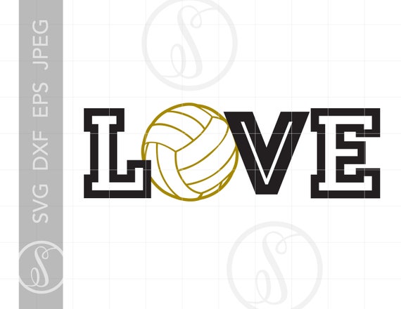 Download Volleyball Love Svg Cut Files Love Volleyball T Shirt Etsy