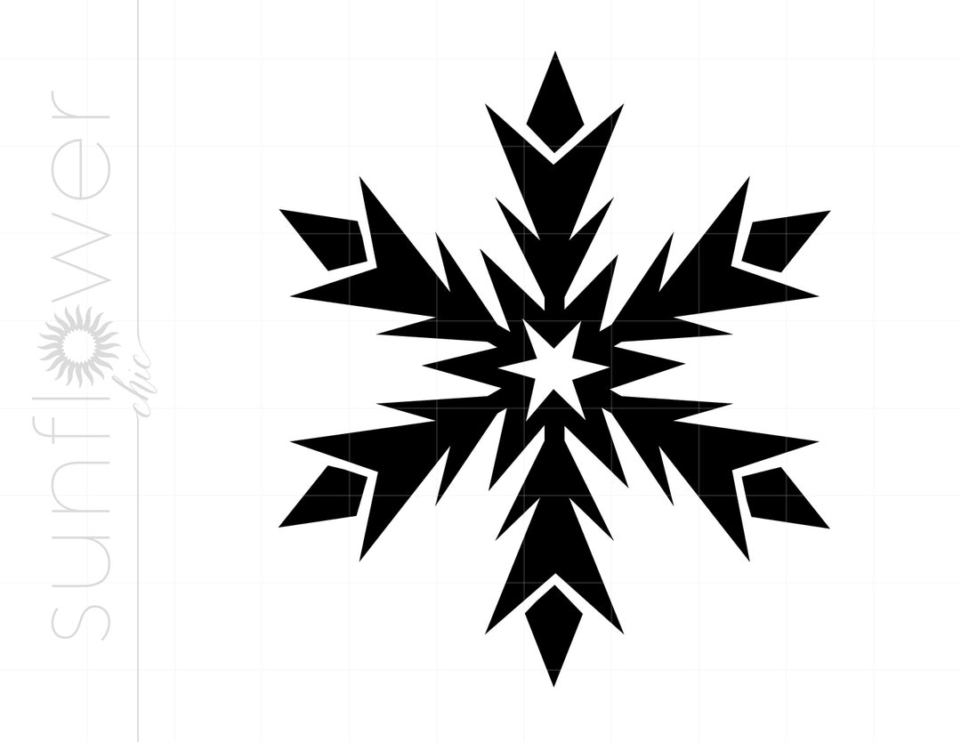 Snowflake SVG, Frozen Snowflake Svg Cut File for Cricut Silhouette