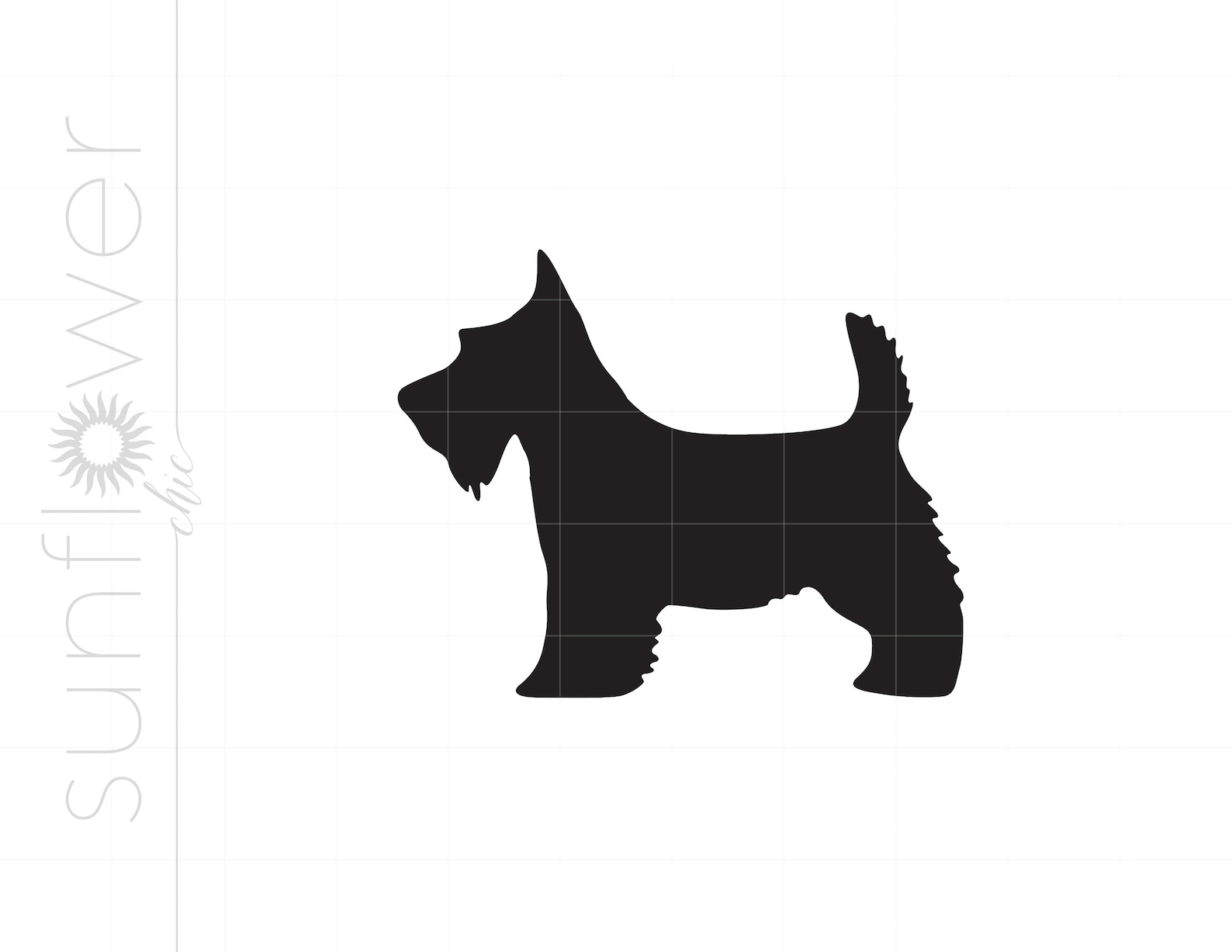 Scottie Dog SVG Clipart Scottie Dog Silhouette Cut File Etsy