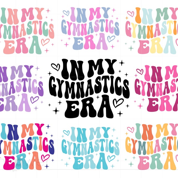 In My Gymnastics Era Svg Bundle, Groovy Letters Gymnastics Shirt Svg, Art Design for Gymnastics Shirt, Gymnast Instant Download SC3146