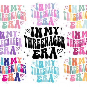 In meinem Threenager Ära SVG Bundle, Swift Ära drei Jahre alt Geburtstag Shirt, 3. Geburtstag, Png Cricut Silhouette Sofort Download SC3706