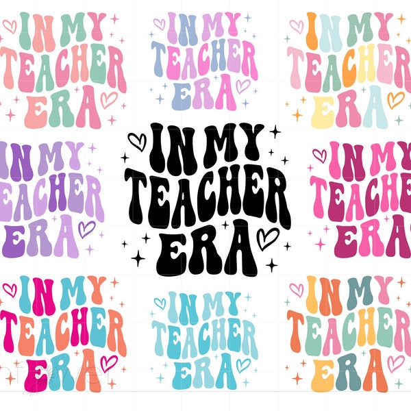 In My Teacher Era SVG Bundle, Teacher Era Svg, Teacher Shirt Svg, Teacher Appreciation Svg, Swiftie Teacher Instant Download SC3122