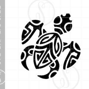 Turtle SVG | Polynesian Turtle Clipart | Turtle Cut File for Cricut | Turtle File Svg Jpg Eps Pdf Png SC597