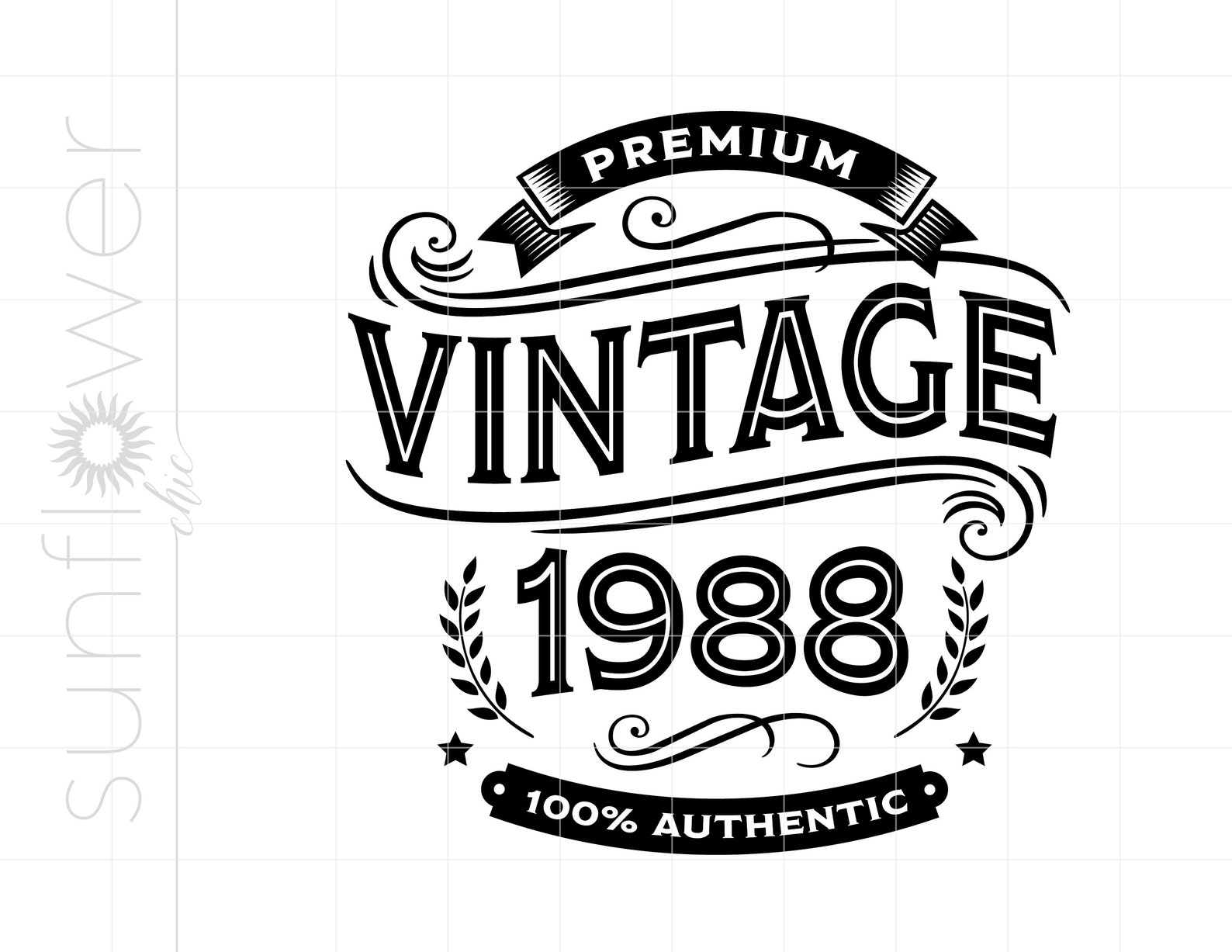 Premium Vintage 1988 SVG Downloads 1988 Birthday Whiskey | Etsy