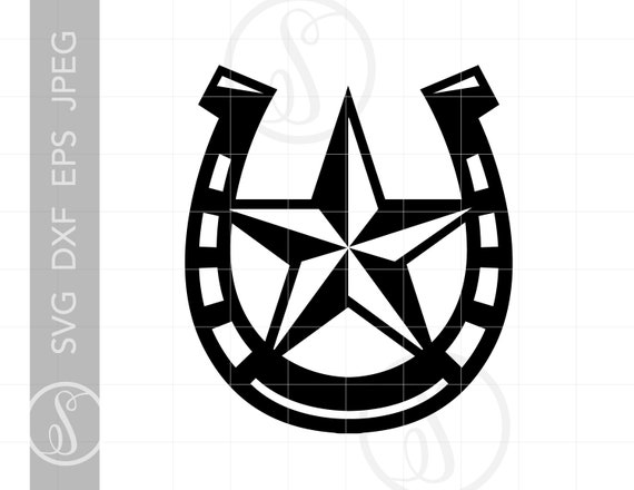 Download Star Horseshoe Svg Clipart Star Horseshoe Silhouette Cut Etsy