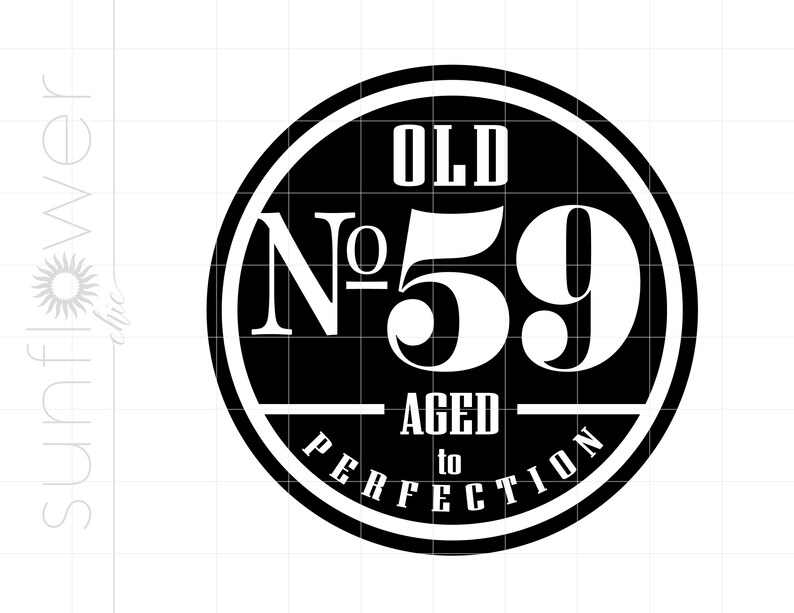 Old Number 59 SVG Clipart | 59th Cut File for Cricut | Old No. 59 Aged ...
