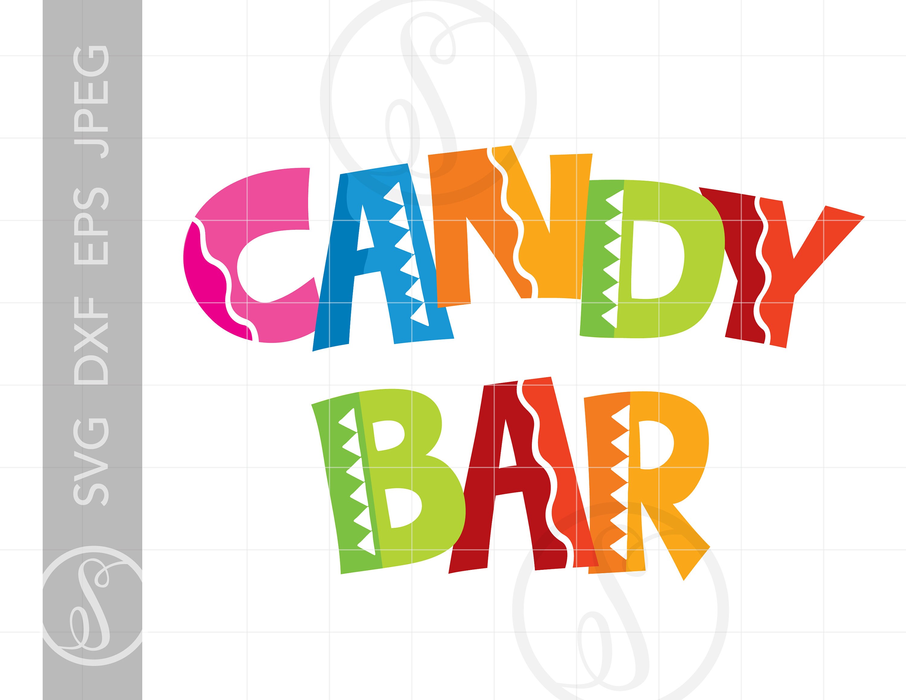 Candy Bar Sign Svg Art Candy Bar Svg Cut Files Png Dxf Eps Etsy