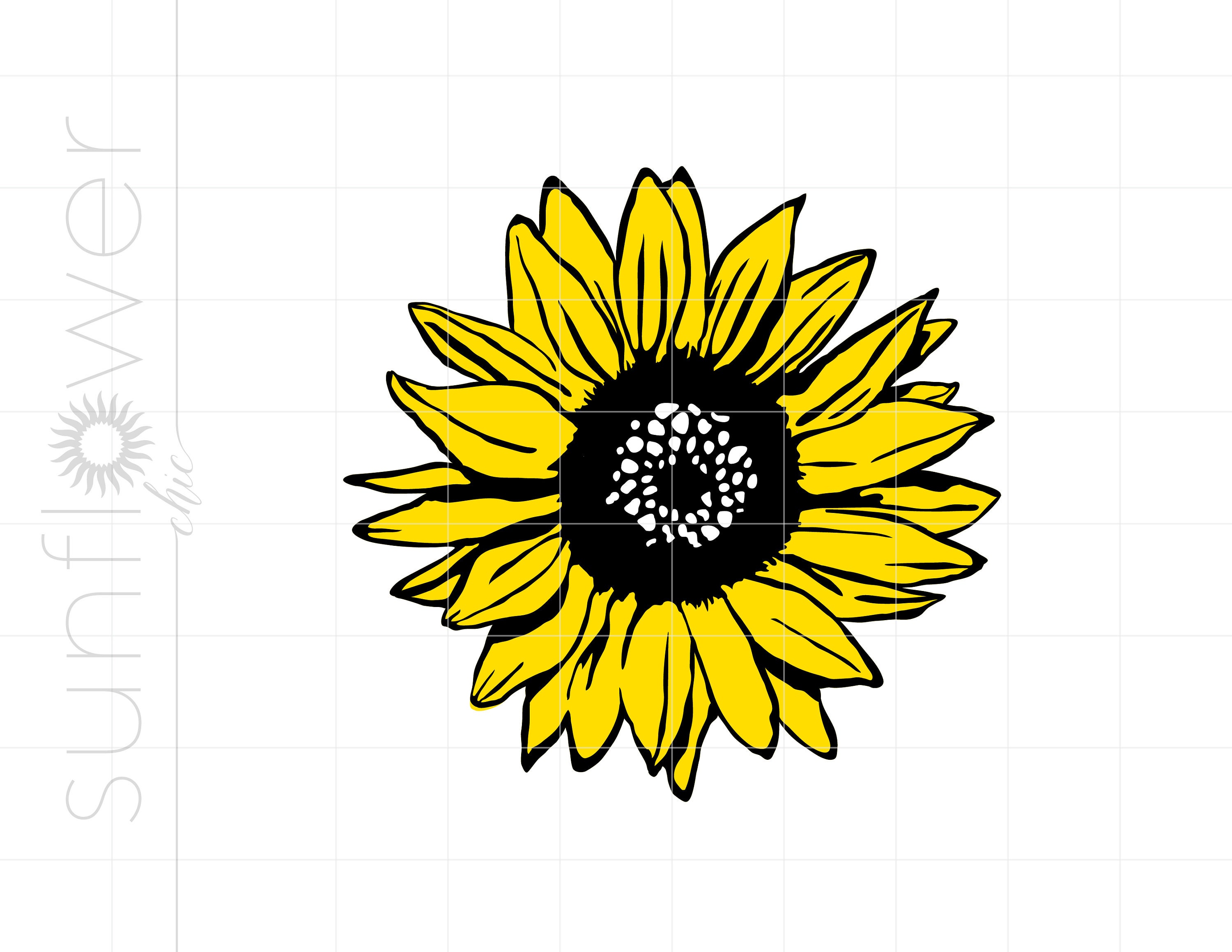 Sunflower Svg Sunflower Cut File Sunflower Cricut Etsy UK