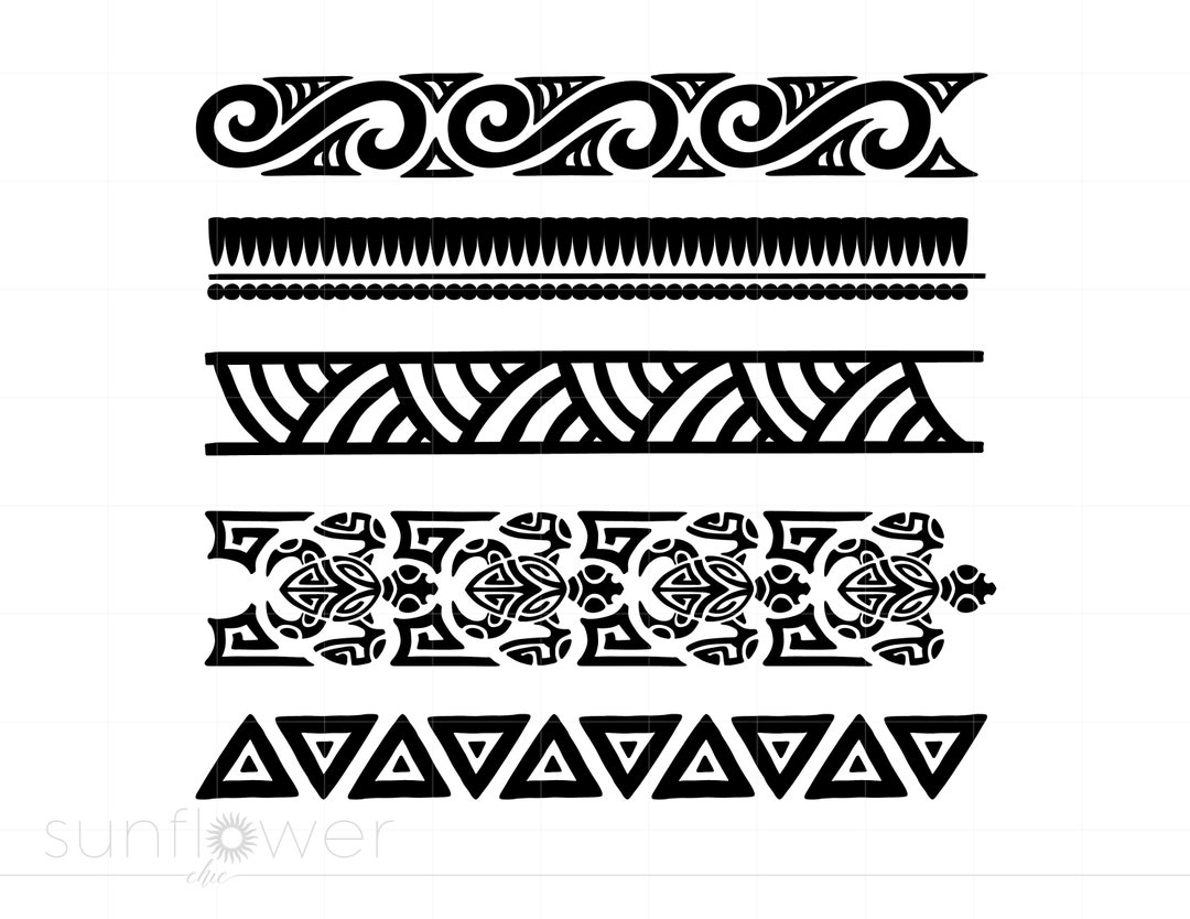 Tribal Tattoo Art SVG, Polynesian Cut File Clipart Downloads, Dxf Eps ...