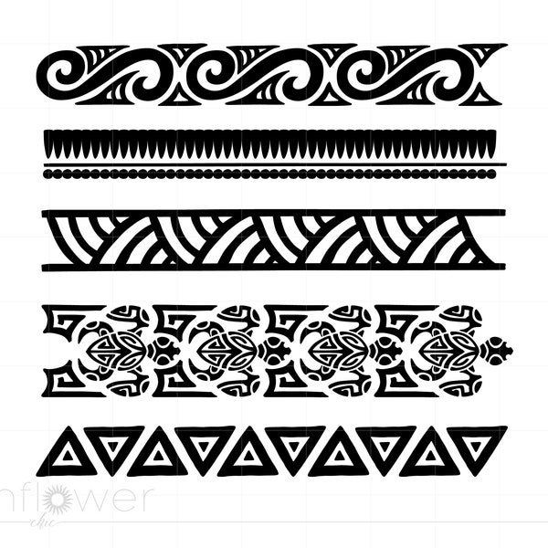 Tribal Tattoo Art SVG, Polynesian Cut File Clipart Downloads, Dxf Eps Jpeg Png Pdf Silhouette Art, Hawaiian Svg Clipart SC13