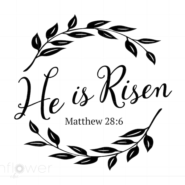 He is Risen Wreath - Etsy