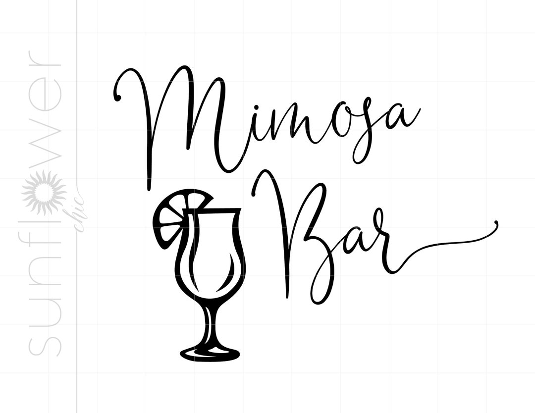 Mimosa Bar SVG | Wedding Cut File | Minimalist Wedding Svg | Wedding ...