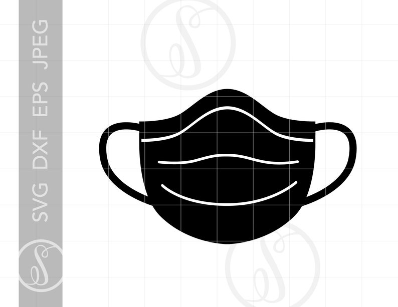 Download Face Mask SVG Clipart Mask Silhouette Cut File Mask Svg | Etsy
