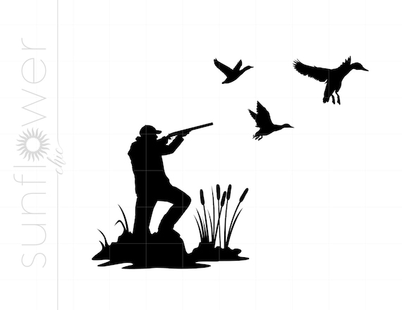 Duck Hunter SVG | Clipart de chasse Télécharger | Fichier de ..., حجم الصورة 570x440