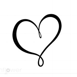 Doodle Heart SVG Download, Vector Doodle Heart Clipart, Doodle Heart Silhouette Cut File, Doodle Heart Svg Jpg Eps Pdf Png Dxf SC1073