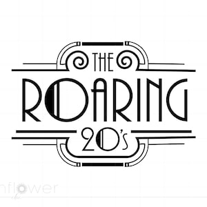 Art Deco Roaring 20&#39;s Svg, Roaring Twenties Svg Cut Files, Great Gatsby Svg Cricut Silhouette Cut File, Instant Download SC2286