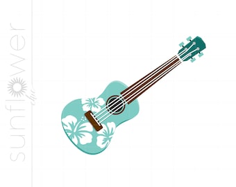 Ukulele SVG, Vector Ukulele Clipart, Ukulele Print and Cut File, Ukulele Svg Jpg Eps Pdf Png Dxf Download SC1036