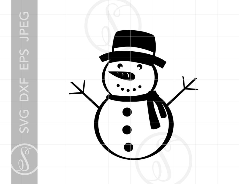 Download Snowman SVG Snowman Clipart Snowman Silhouette Cut File | Etsy