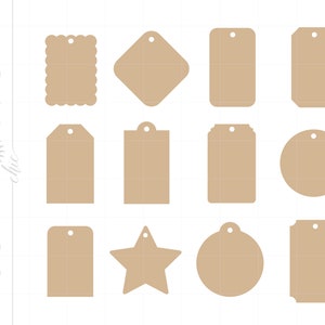 Gift Tags SVG Download, Gift Tag Cut File Templates, Gift Tags Svg for Cricut Silhouette Jpg Eps Pdf Png Dxf Downloads SC849