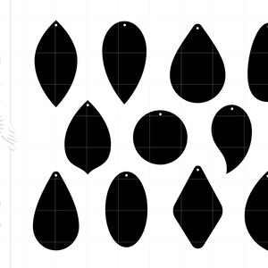 Earrings Svg, Earring Templates Svg Die Cut File, Earring Templates Cricut Silhouette, Earring Template Svg Jpg Png Dxf Downloads SC2590