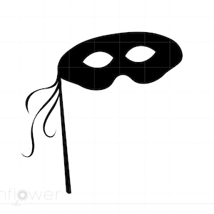 Mask Svg Clipart Download, Masquerade Party Decorations, Mardi Gras Mask Svg Jpg Png Cricut Silhouette Cut File, Instant Download SC761