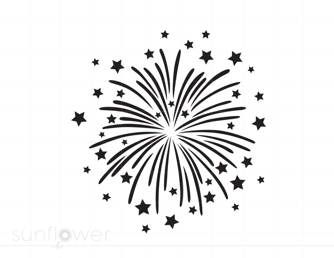 花火 SVG クリップアート、7 月 4 日の花火 SVG Jpg Eps Pdf PNG
