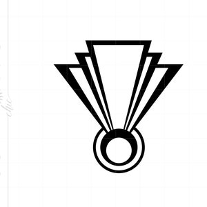 Art Deco SVG Dxf Eps Jpeg Downloads Art Deco Cut File Clipart | Silhouette Clipart Downloads Gatsby Roaring 20s SC1 image 6