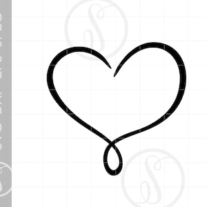 Doodle Heart Svg Download Vector Doodle Heart Clipart Etsy