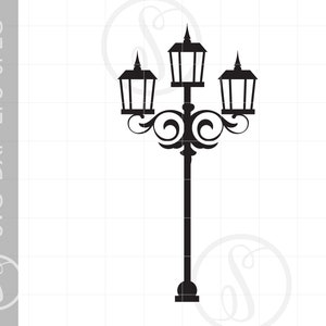 Street Lamp SVG | Street Lamp Clipart | Street Lamp Silhouette Cut File | Street Lamp Svg Jpg Eps Pdf Png Dxf Download SC977